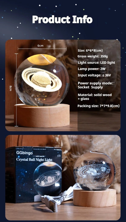 Galaxy Crystal Ball Lamp